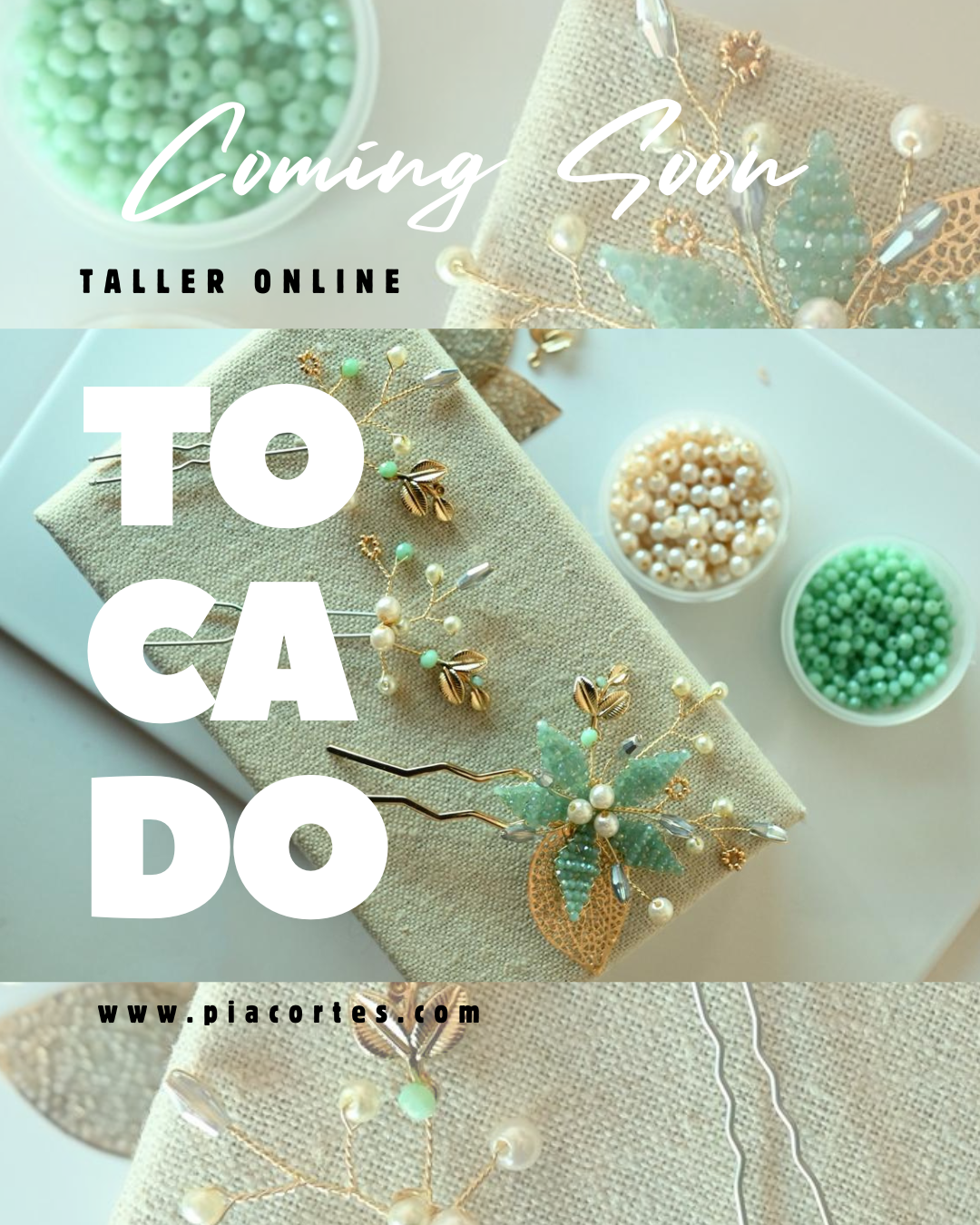 TALLER ONLINE "TOCADO TEJIDA EN CRISTAL"