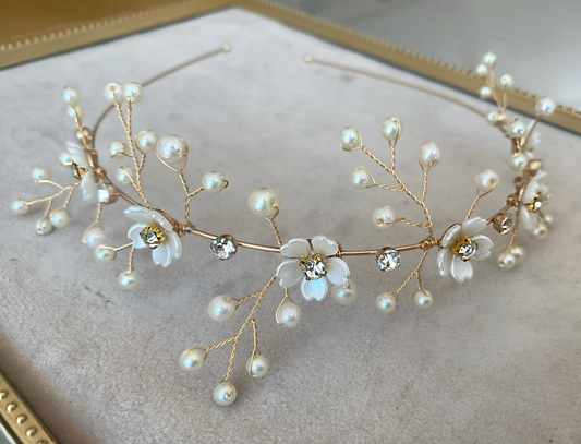 Cintilo flor perla